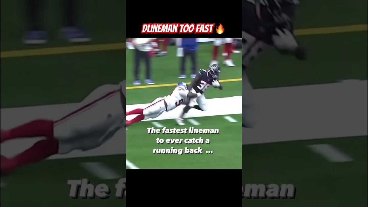 Watch Fastest D linemen runs down running back on YouTube Watch Fastest D linemen runs down running back on YouTube