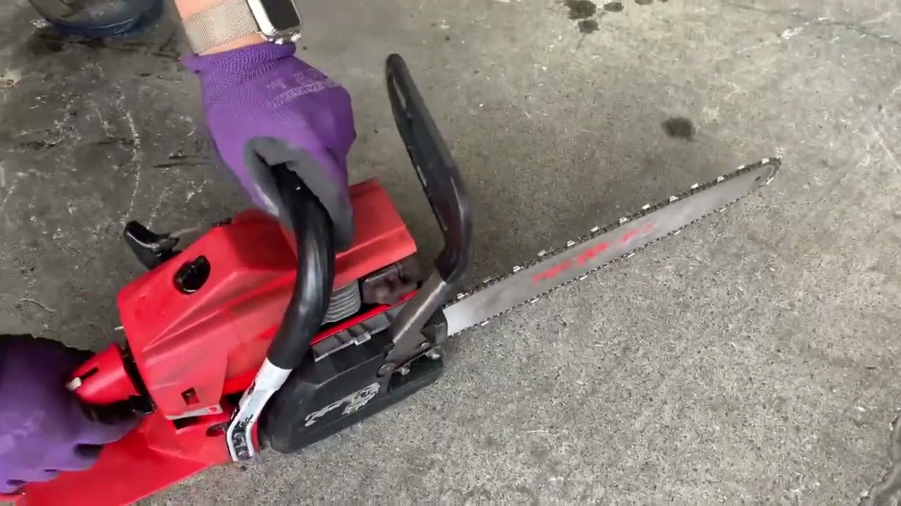shindaiwa/新ダイワ エンジンチェーンソー 380 簡易動作確認動画【工具