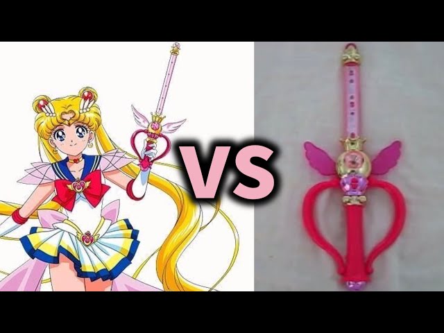 Sailor Moon Super S Moon Kaleidoscope Wand Comparison: Original vs