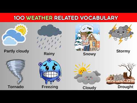 100 Weather Vocabulary for Beginners | How is the weather? Learn abouth Weather #weathervocabulary