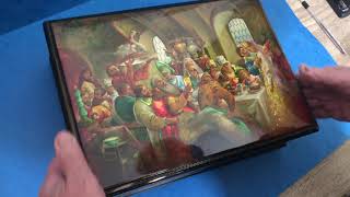 1960s Russian Painted Papier-mâché box