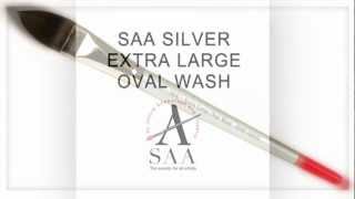 SAA Silver Extra Large Oval Wash Brush
