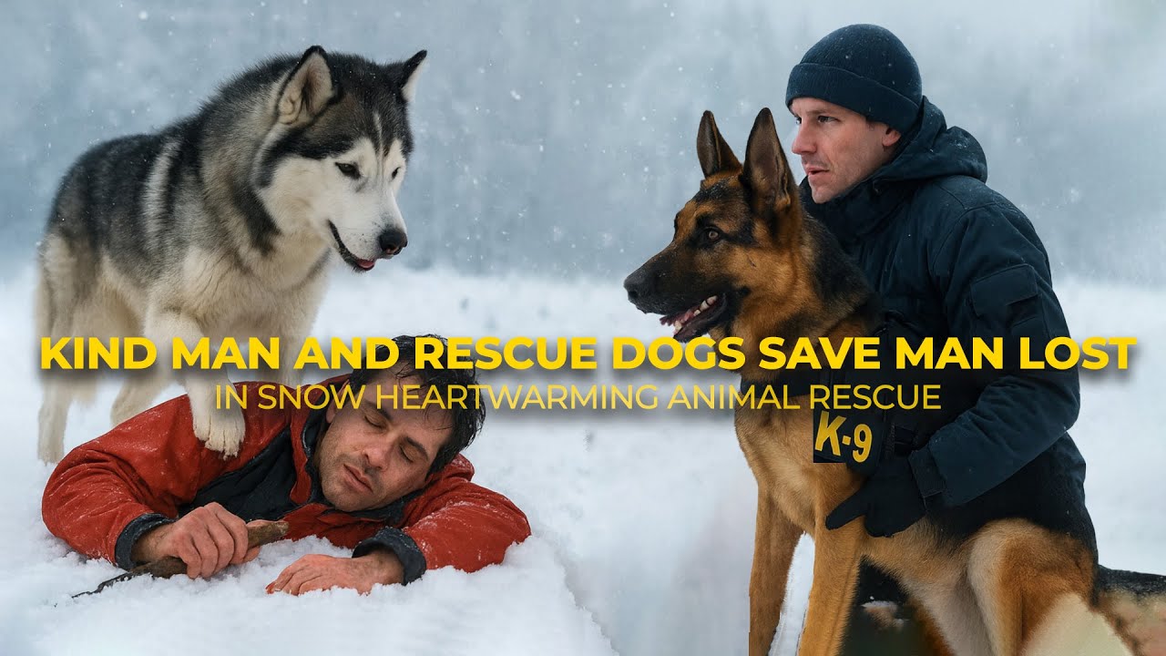 Kind Man And Rescue Dogs Save Man Lost In Snow Heartwarming Animal ...