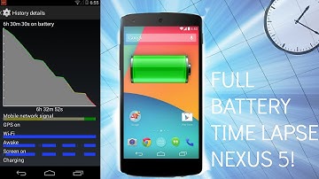 Full Nexus 5 Battery Drain Time Lapse!
