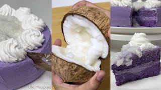 UBE MACAPUNO CAKE All-in Recipe |Ube Chiffon + Macapuno (Coconut Sport) +Buttercream & Whipped Cream by Yeast Mode 1,997 views 3 weeks ago 5 minutes, 41 seconds