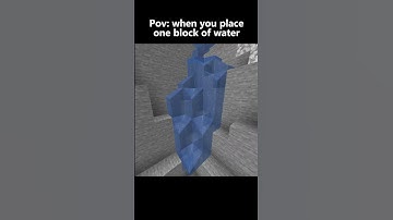 When you place one block of water 🥀#memeedit