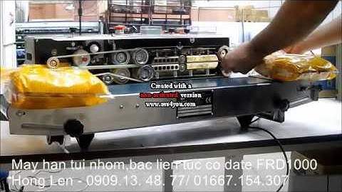 Máy hàn miệng túi bánh liên tục có in date FRD 1000  , 0909138477