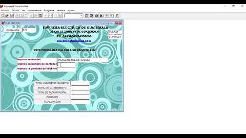 Programa No.1 en visual fox formularios, empresa electrica.