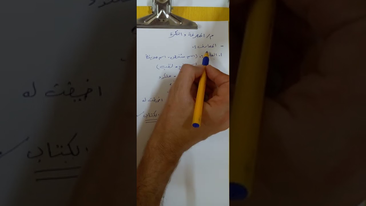 2/شرح الاساسيات _ النكرة والمعرفة علي الشابي