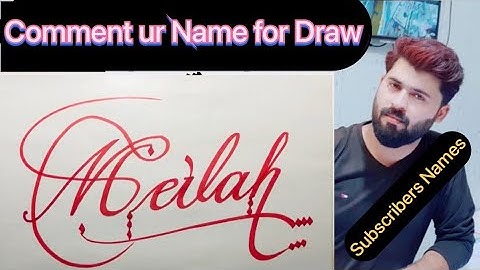 How to Write with Cut Marker | Meilah Name Signatures | #meilah  #englishcalligraphy #shorts