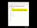 How to fill series in excel ? #excel #shortsvideo