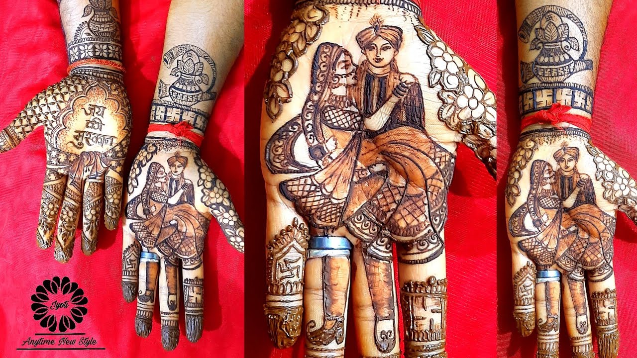 Discover more than 141 dulha dulhan mehndi designs photos super hot ...