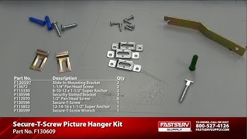 Secure-T-Screw Picture Hanger Kit