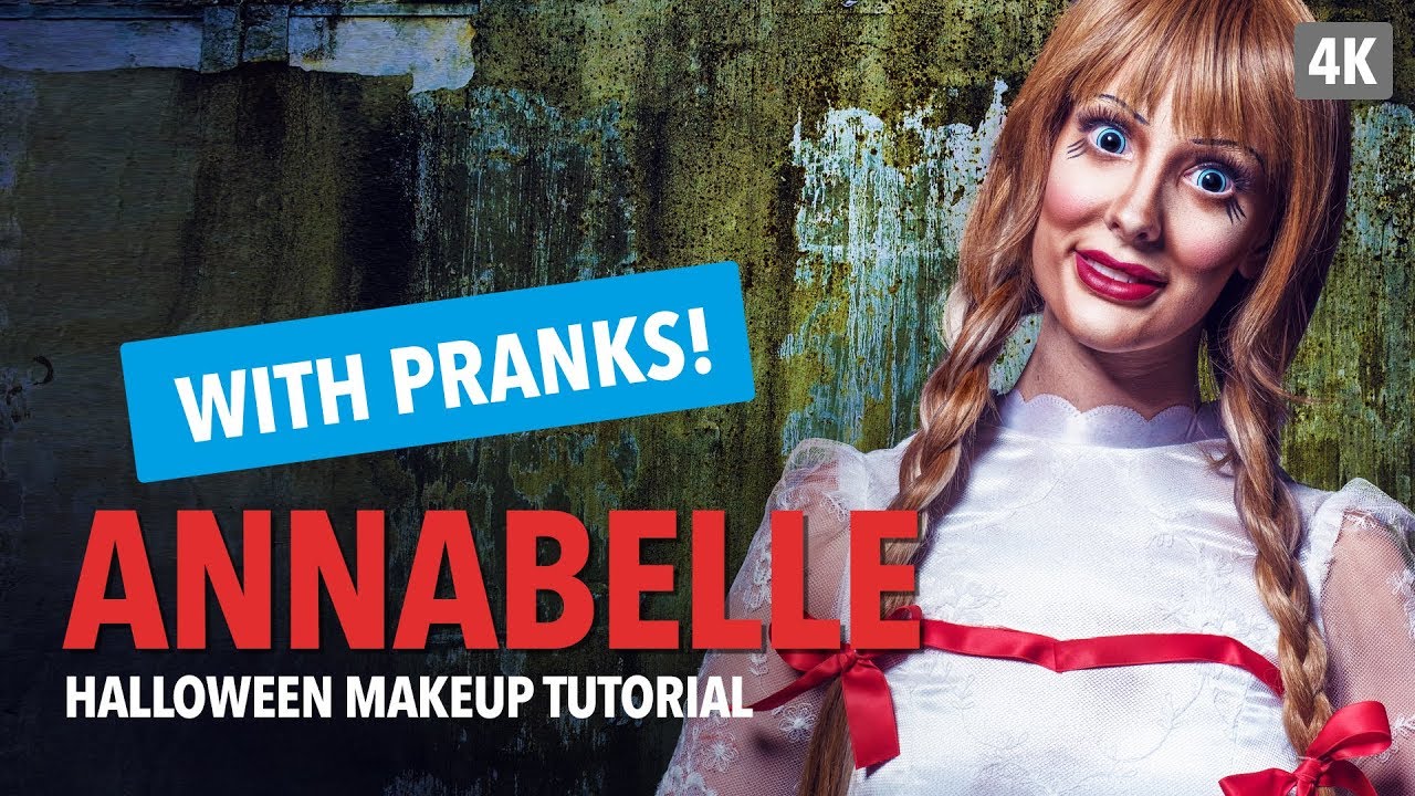 Annabelle Halloween Makeup Tutorial With Pranks YouTube