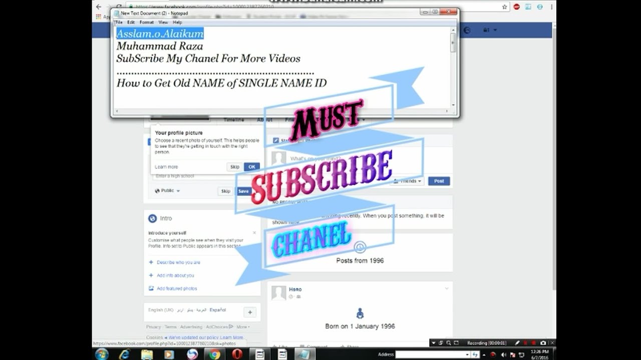 How To Creat FB Jungle Name ID Part 2 (Urdu)