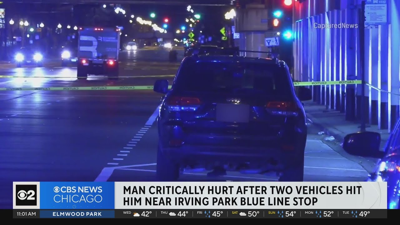 Man critically injured after being hit by two vehicles in Irving Park ...