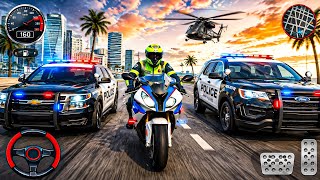 🚔 POLICE BIKE vs POLICE CARS! High Speed Chase & Highway Patrol | Android Gameplay screenshot 4