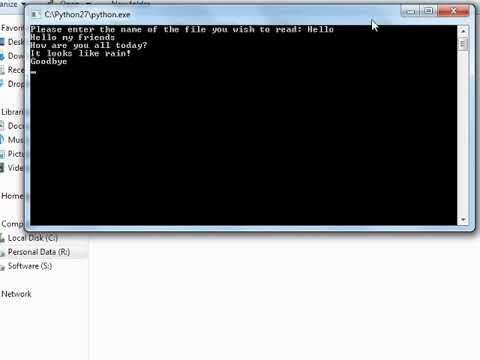 Reading from a Text File with Python