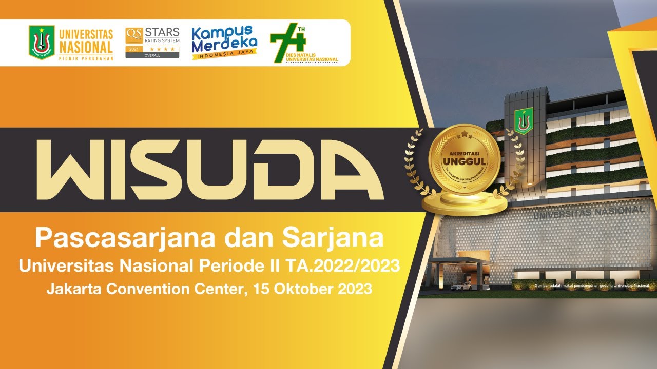 Wisuda Sarjana dan Pascasarjana Periode II  Tahun Akademik 2022/2023 Universitas Nasional