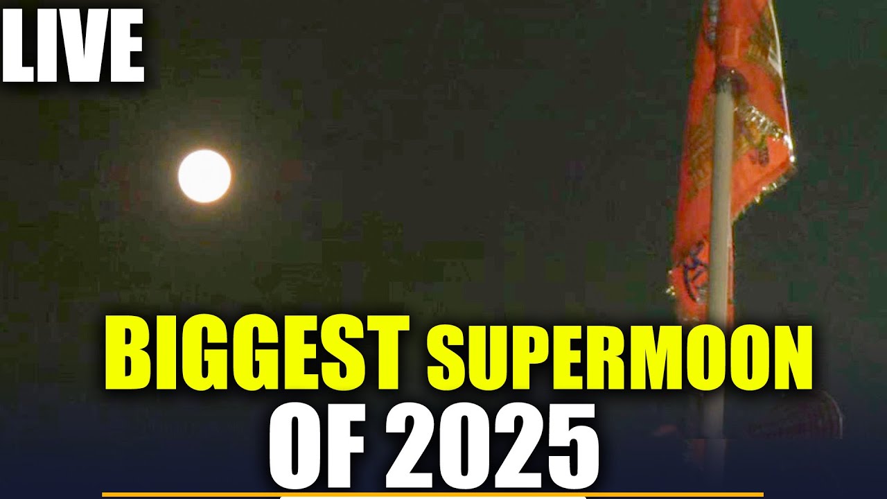 LIVE: Biggest Supermoon of 2025 I 'beaver' moon rises over several ...
