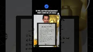 Matthew McConaughey’s 1992 Life Goals 📖🎬