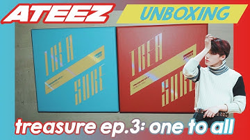 ATEEZ Treasure EP3: One To All Album Unboxing (Wave + Illusion Ver)
