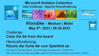 Solitaire Daily Challenges | Klondike - Medium | May 6th, 2023