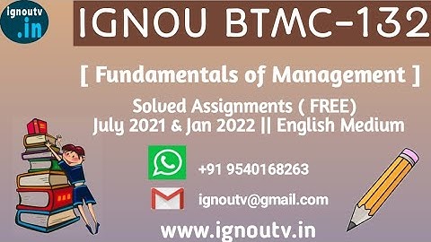 IGNOU BTMC-132 Solved Assignment July 2021 & Jan 2022 [FREE] || IGNOU BAVTM || IGNOU TV || IGNOU ||