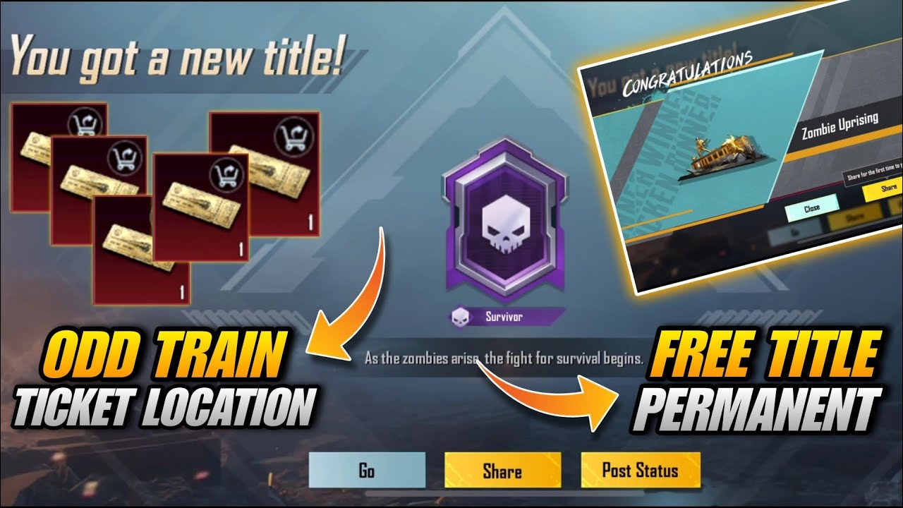 Get HIDDEN SURVIVOR TITLE HOW TO GET ODD TRAIN TICKET IN METRO ROYALE