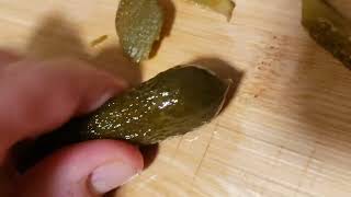 Pickle cutting asmr