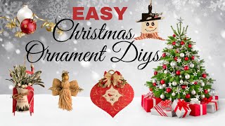 EASY Christmas Ornament DIYs/ Rustic Farmhouse Ornaments/ Christmas DIYs/ Christmas Decor/