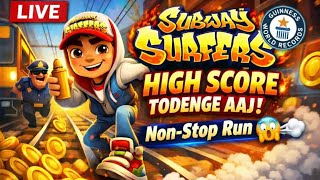 SUBWAY SURFERS LIVE || LET'S BREAK OLD RECORD 😤☠️|| #shortslive #subwaysurferslive #live #ludo