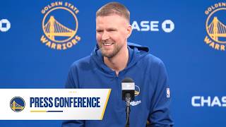 Kristaps Porzingis Recaps His First Game With Warriors Feb. 19, 2026