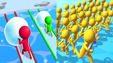 Snow Race VS Join Clash 3D - All Levels Gameplay Android, ios (Part 158)