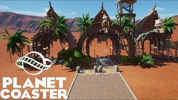 Planet Coaster Console PS4 How to make a Entrance in Planet Coaster
