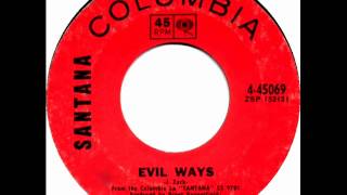 Video thumbnail of "Santana - Evil Ways, Mono 1969 Columbia 45 record."