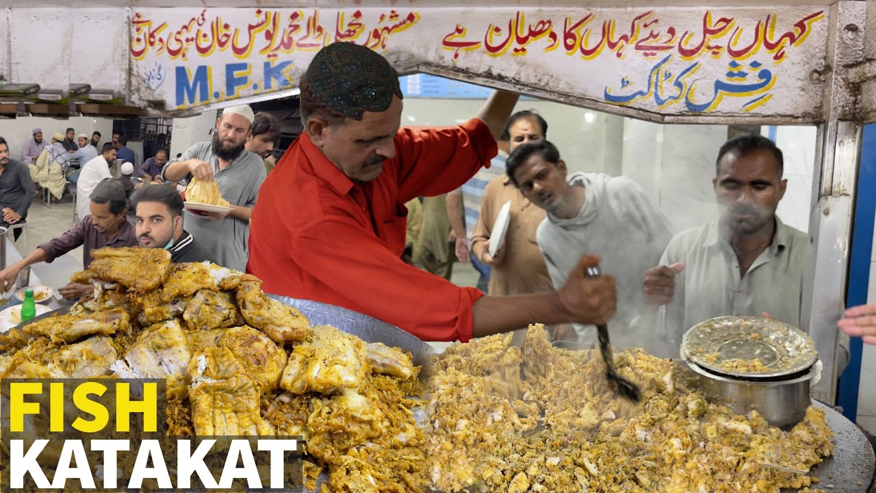 Tawa Fish Fry Recipe - 1000+ KG Fish Katakat Making | Street Food Fried Fish Karachi