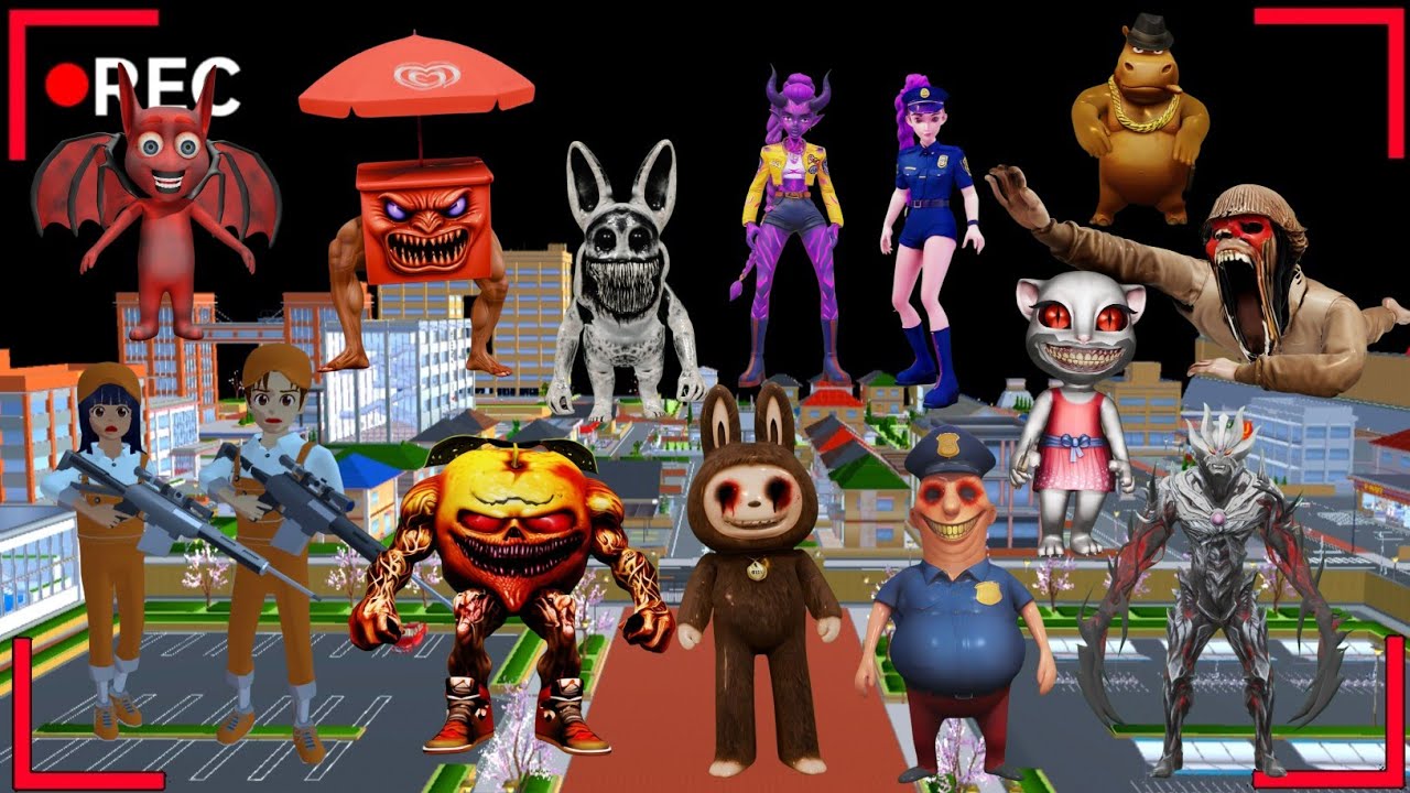 Yuta Mio Panik 😱 Drone Pengintai Rekam All Monster Serang Kota Sakura | Sakura School Simulator