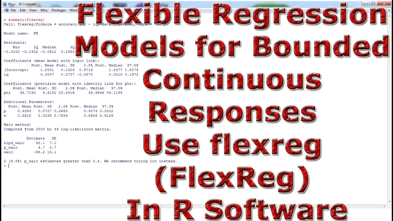 Flexible Regression Models for Bounded Continuous Responses Use flexreg ...