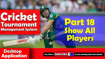 Cricket Management System Part 18 Show All Players