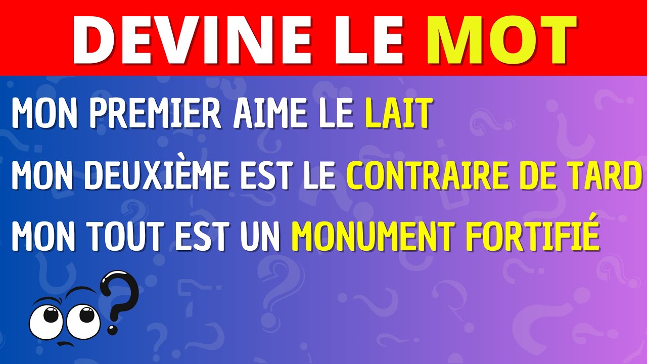 Devine le Mot en Charade ! 🎭🔍 Défi de Facile à Difficile YouTube