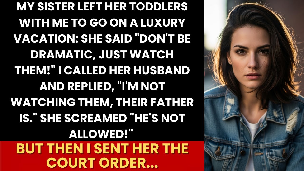 Sis Said “Don’t Be Dramatic, Just Watch Them!“—Then I Called Their Dad and Sent Her the Court Order