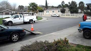 rc car jumping real car - rc10b4.1 brushless