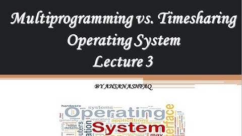 Multiprograming vs Time sharing OS