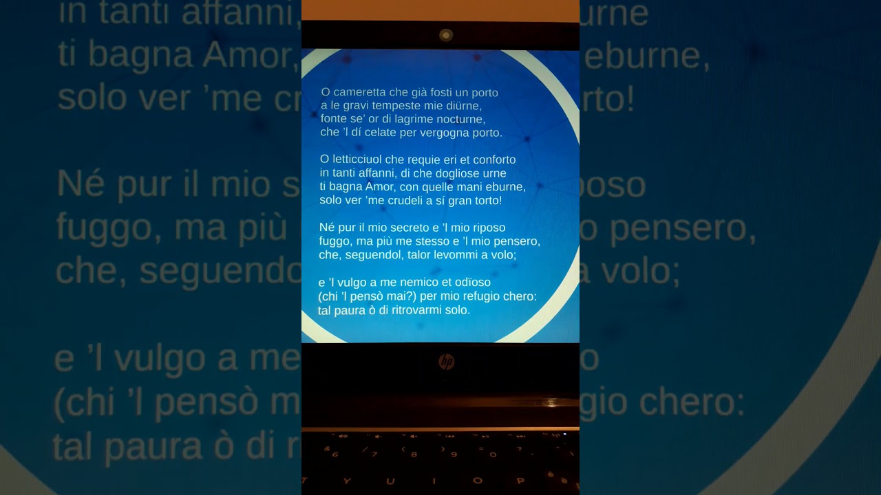 Parafrasi O Cameretta Che Già Fosti Un Porto