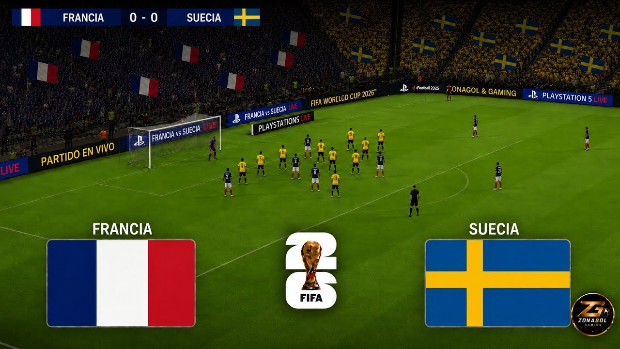 Francia vs Suecia Mundial2026  |Simulación Realista PES2021| Full match 