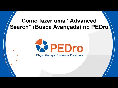 Como fazer uma “Advanced Search” (Busca Avançada) no PEDro – Português