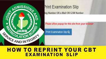 How to reprint JAMB 2022 Examination Slip _ Easiest Steps