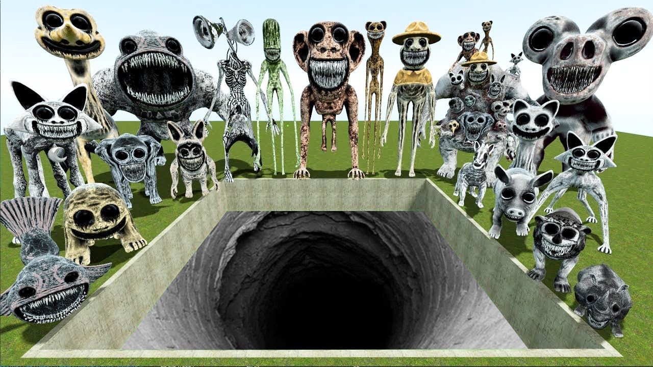 ZOONOMALY MONSTER FAMILY vs Me in a DEEP HOLE Showdown in Garry's Mod