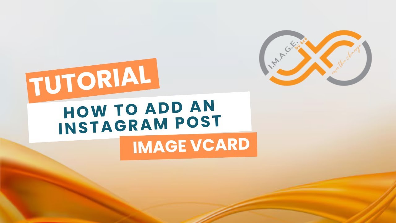 vCard | How to add an Instagram post | IMAGE by 4x4 ENG